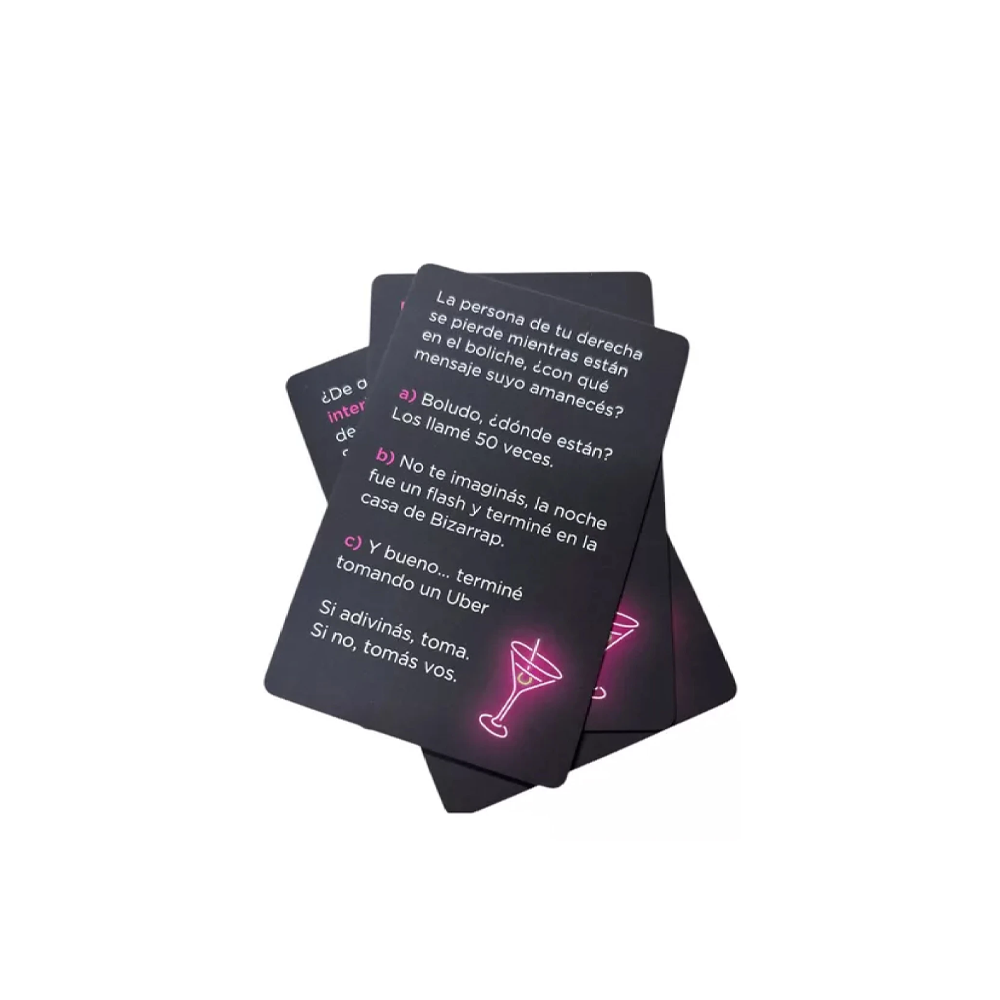 Juego de cartas para previas