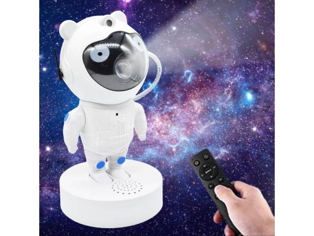 Proyector de luces de galaxias con parlante 17cm. Astronauta